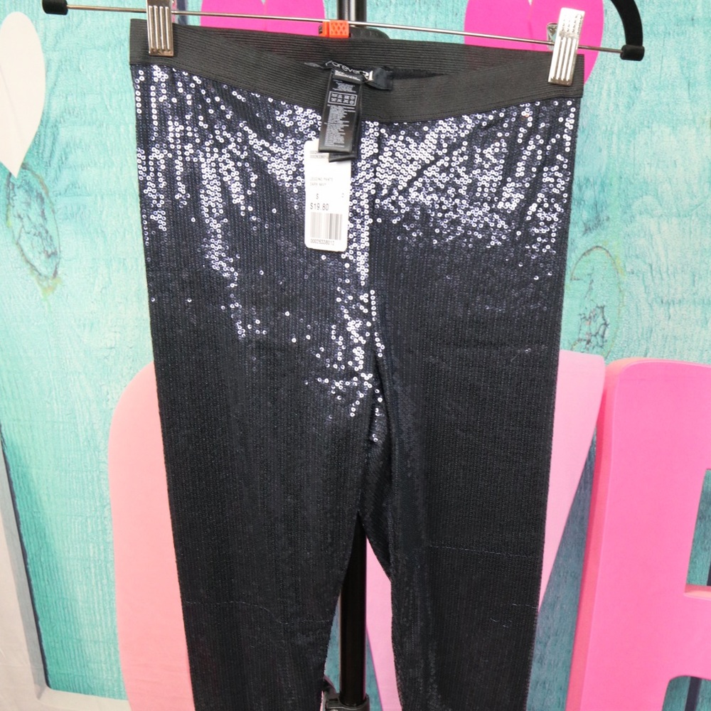 Brand new blue sequence leggings w tags!